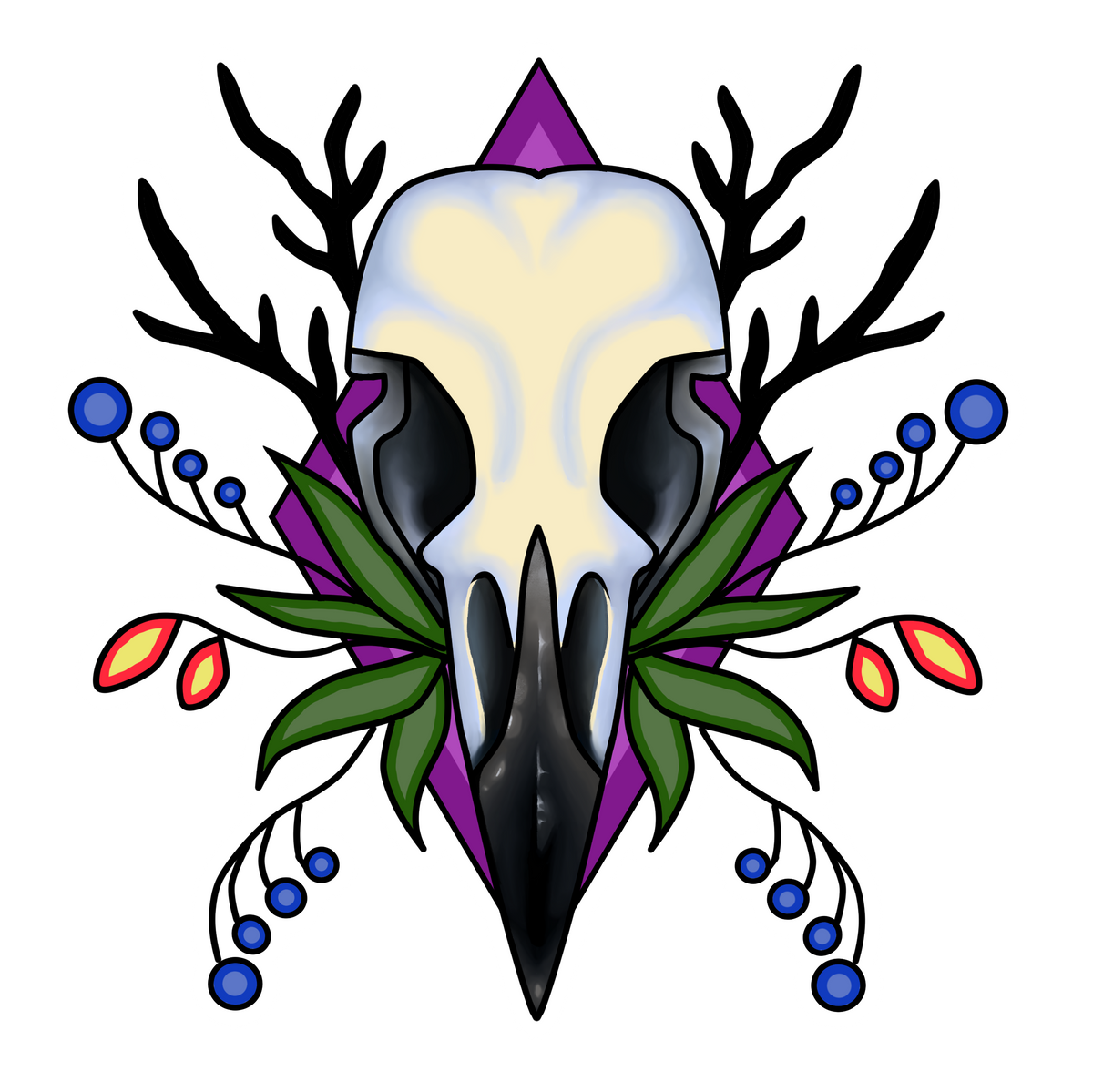 "I Am Eternity" Raven Skull Hoodie