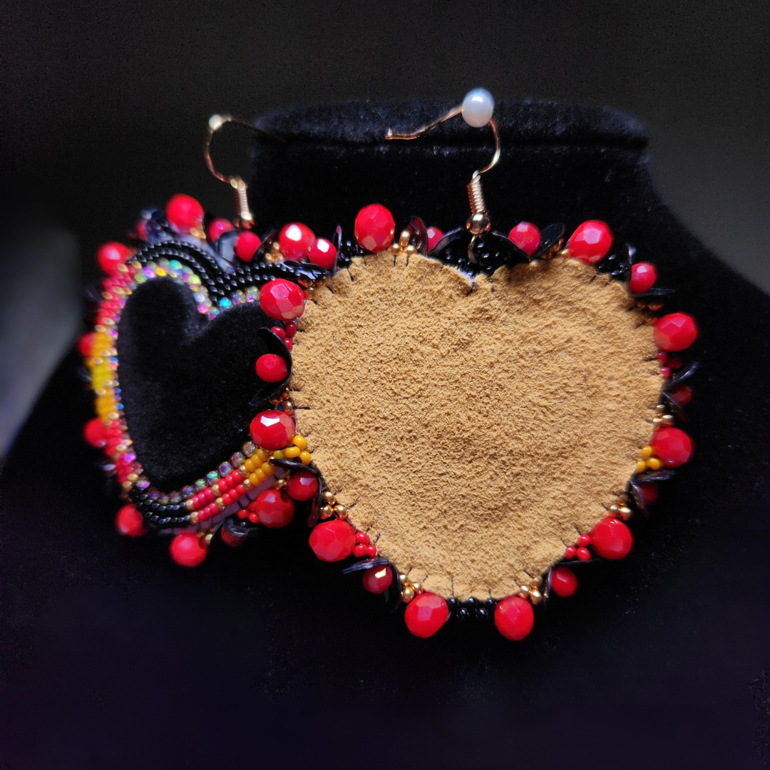 Fire Heart "Velvet Touch" Earrings