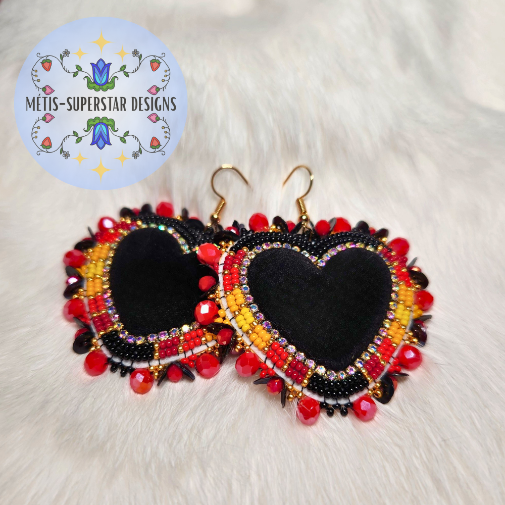 Fire Heart "Velvet Touch" Earrings